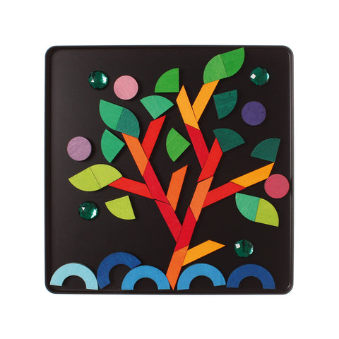 Magnet Puzzle Triangle, Square, Circle with Sparkling Parts - www.toybox.ae