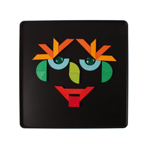 Magnet Puzzle Triangle, Square, Circle with Sparkling Parts - www.toybox.ae