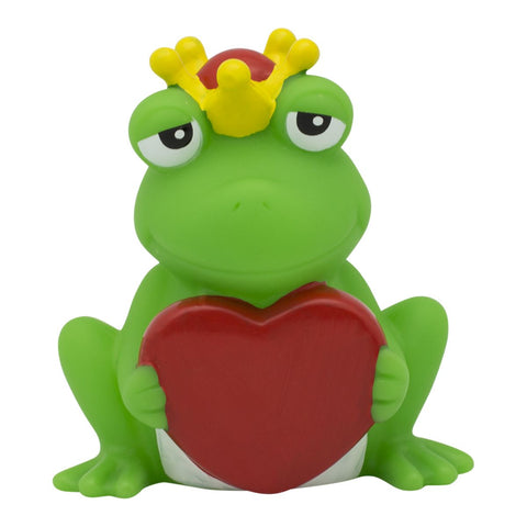 Lilalu-Bath Toy-Frog with greeting heart-Green/red - www.toybox.ae