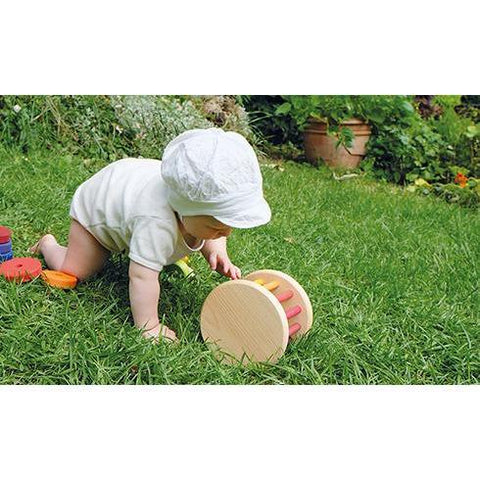 Grimm's Rolling Wheel, Rainbow Colours - www.toybox.ae