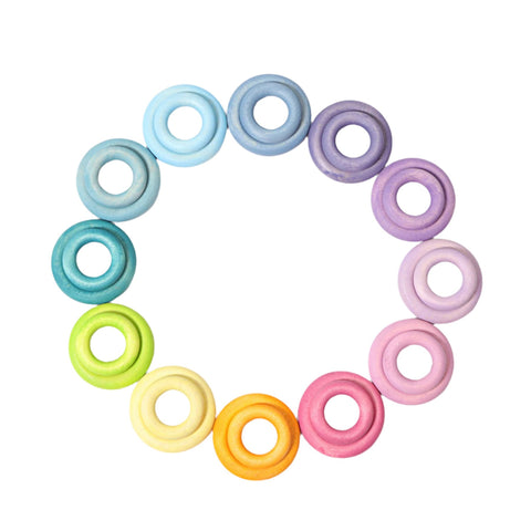 Grimm's Building Rings Pastel - www.toybox.ae