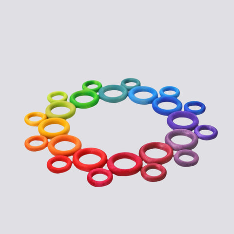 GRIMM'S | Building Rings Rainbow | Age 3+ | TOY BOX