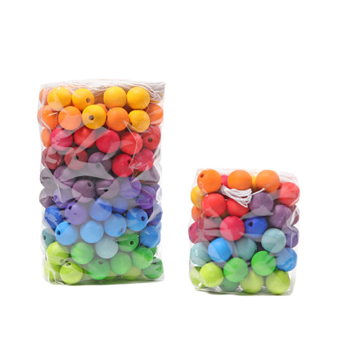 60 Wooden Beads - www.toybox.ae