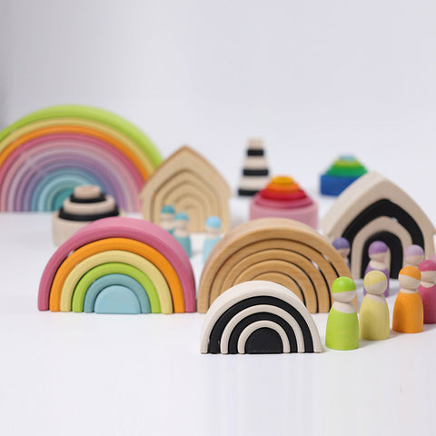 Grimm's large rainbow pastel - www.toybox.ae