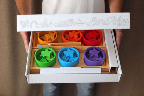 Grimm's Rainbow Bowls Sorting Game - www.toybox.ae