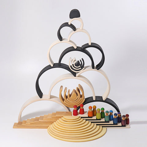 Grimms large rainbow monochrome - www.toybox.ae