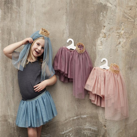 TULLE SKIRT W/VEIL - PLUM - www.toybox.ae