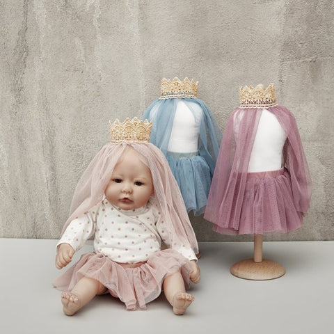 DOLL TULLE SKIRT W/VEIL- PLUM - www.toybox.ae