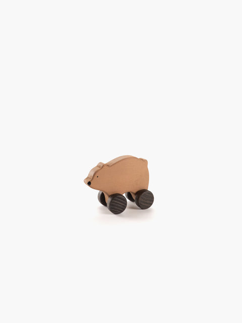 SABO Concept - Wooden Toy Rolling Bear (Brown)