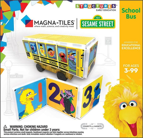 Create On MAGNA-TILES | Sesame Street School Bus