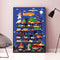 Educational Sticker Poster - Vroom! Vehicles - www.toybox.ae