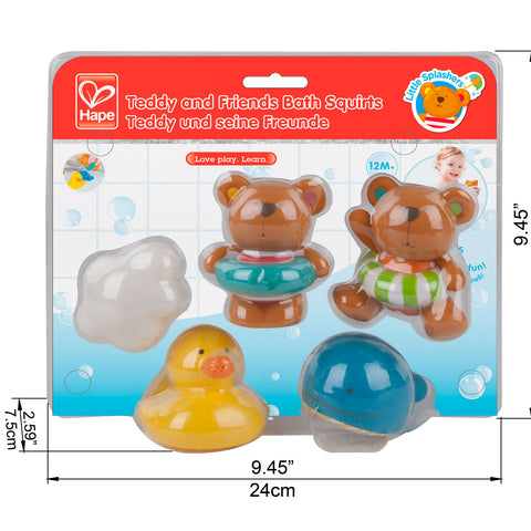 Hape Teddy And Friends Bath Squirts - www.toybox.ae