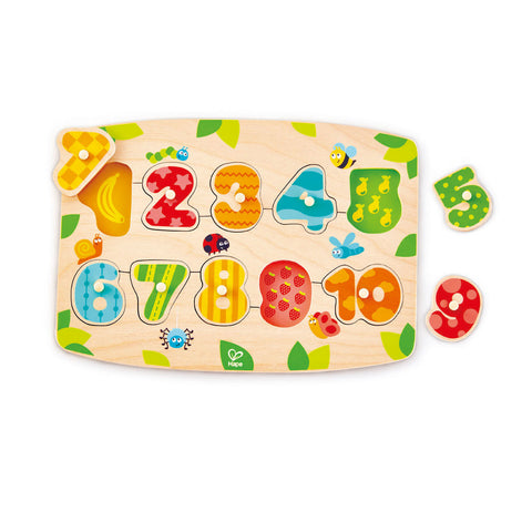 Hape Number Peg Puzzle - www.toybox.ae