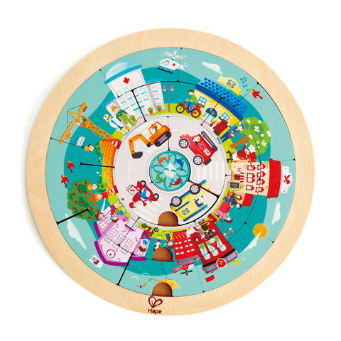 Hape Jobs Roundabout Puzzle - www.toybox.ae