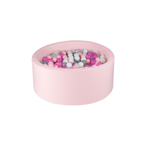 Round Ball Pit 120x50 W400 Balls (Baby Pink, Fuchsia, Grey, White) - www.toybox.ae