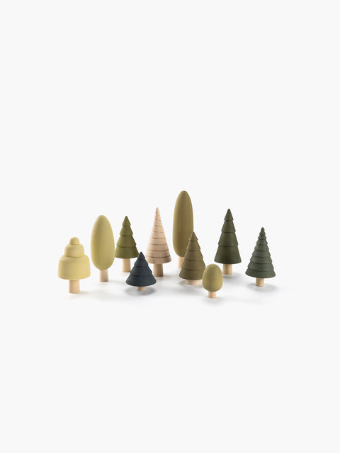 SABO Concept - Wooden Forest Green 10-pc Trees - www.toybox.ae