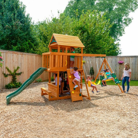 Kidkraft - Ashberry Wooden Swing Set / Playset - www.toybox.ae