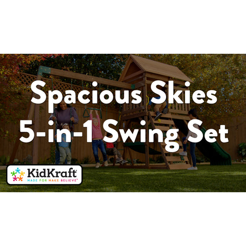 Kidkraft Spacious Skies 5-in-1 Swing Set - www.toybox.ae