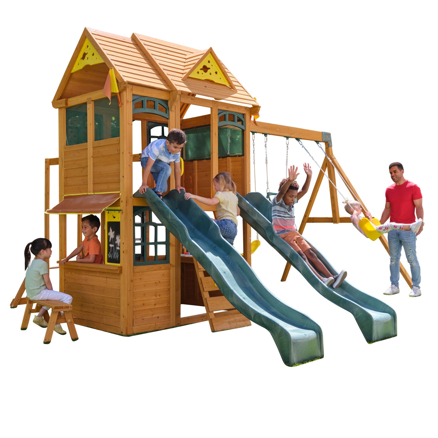 Kidkraft Overland Heights Swing Set Toy Box