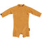Golden Ribbed Baby Swimsuit - Long Sleeve - Size XS - www.toybox.ae
