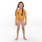 Golden Ribbed Swimsuit - Long Sleeve - Size 2XL - www.toybox.ae