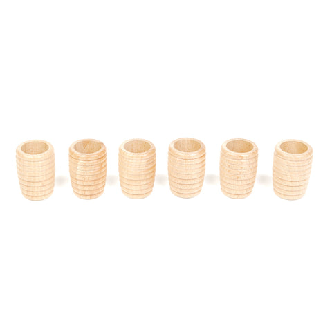 Grapat Honeycomb Beakers – 6 Wooden Cups for Open-Ended Play
