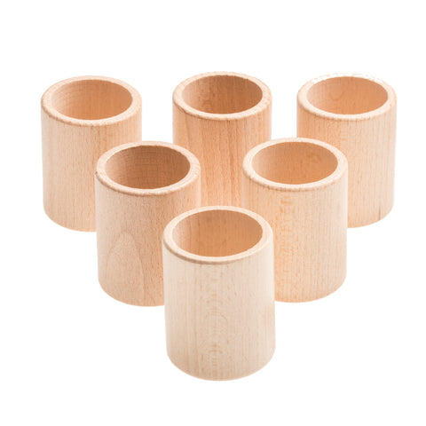 Grapat Natural Wooden Cups – Set of 6 | Safe from Birth