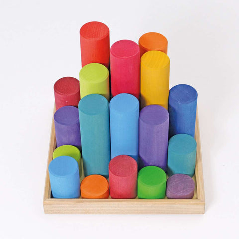 Large Building Rollers Rainbow - www.toybox.ae