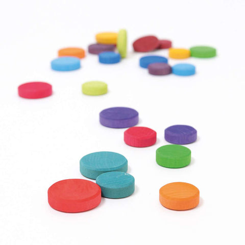 Wooden Rainbow Coins - www.toybox.ae