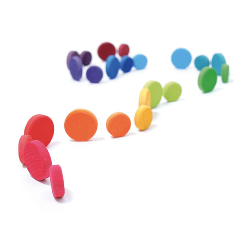 Wooden Rainbow Coins - www.toybox.ae