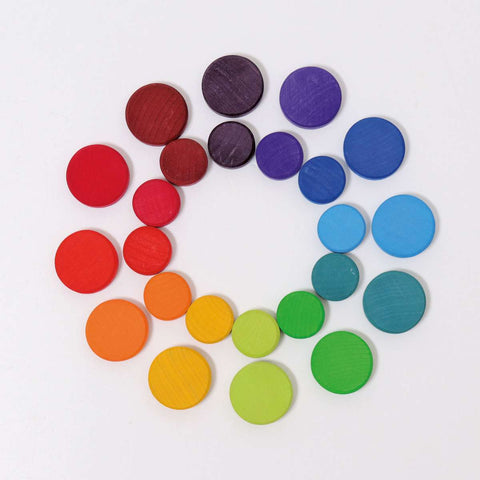 Wooden Rainbow Coins - www.toybox.ae