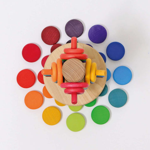 Wooden Rainbow Coins - www.toybox.ae