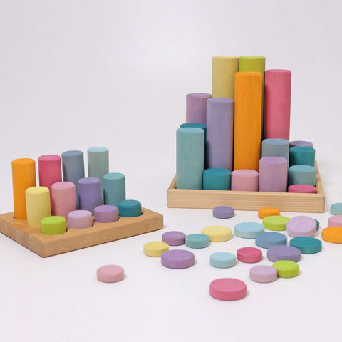 Wooden Pastel Coins - www.toybox.ae