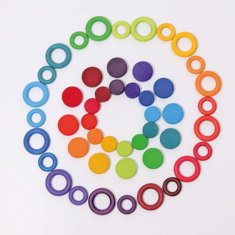 Wooden Rainbow Coins - www.toybox.ae