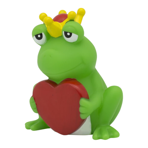 Lilalu-Bath Toy-Frog with greeting heart-Green/red - www.toybox.ae