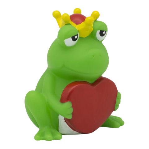 Lilalu-Bath Toy-Frog with greeting heart-Green/red - www.toybox.ae