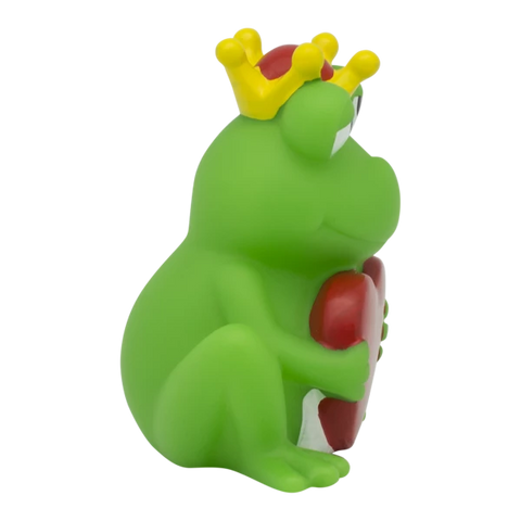 Lilalu-Bath Toy-Frog with greeting heart-Green/red - www.toybox.ae