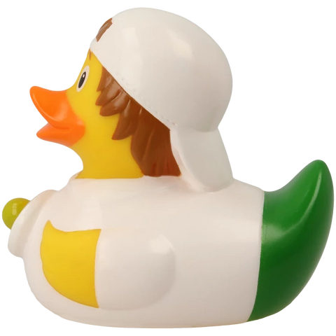 Lilalu-Bath Toy-Tennis Player Duck - White - www.toybox.ae