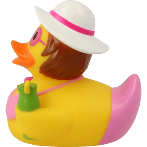Lilalu-Bath Toy-Holiday female Duck- Pink/Yellow - www.toybox.ae