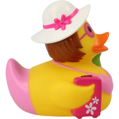 Lilalu-Bath Toy-Holiday female Duck- Pink/Yellow - www.toybox.ae