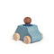 Grey wooden car with blue figure - www.toybox.ae
