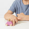 Pink wooden car with green figure - www.toybox.ae