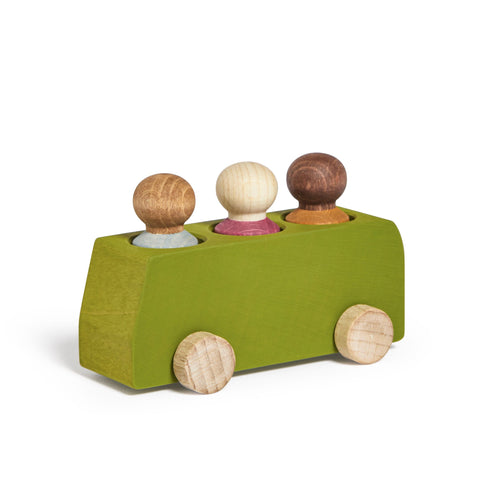 Lubulona | Bus - Lime In Colour | Kids Wooden Toys | TOYBOX