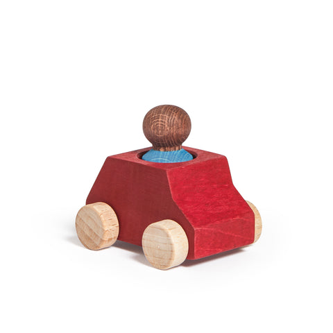 Lubulona | Red Wooden Car with Sky Figure | TOYBOX