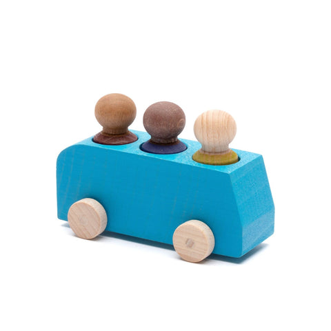 Lubulone | Bus - Blue In Colour | Wooden Toy Set | TOYBOX