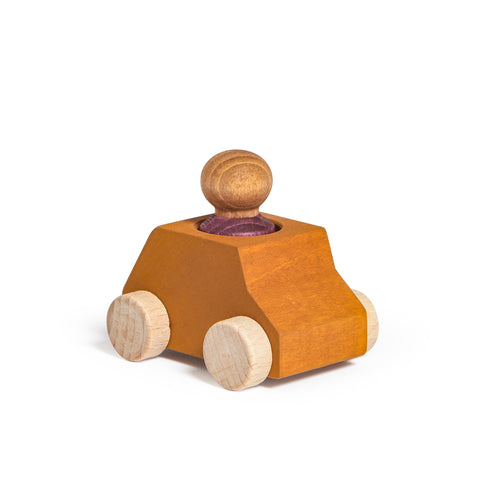 Lubulone | Ochre Wooden Car | Wooden Toy Car | TOYBOX