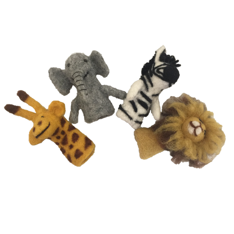 African Animal Finger Puppets/4pc - www.toybox.ae
