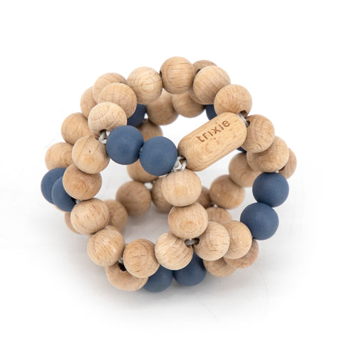 Wooden beads ball - Blue - www.toybox.ae