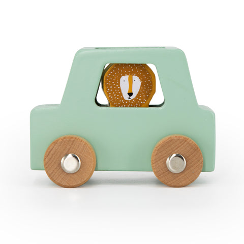 Wooden animal car set - www.toybox.ae
