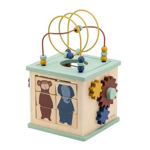 Wooden 5-in-1 activity cube - www.toybox.ae